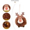 Reindeer Christmas Ornaments Plush 4x Cute Antler Pendants Animal Christmas Ornaments Creative Reindeer Plush Elk Ornaments