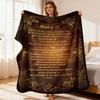 Psalm 23 Flannel Throw Blanket Soft Warm All-Season Religious Gift with Inspirational Scripture Design Multi-Purpose for Home Offi
