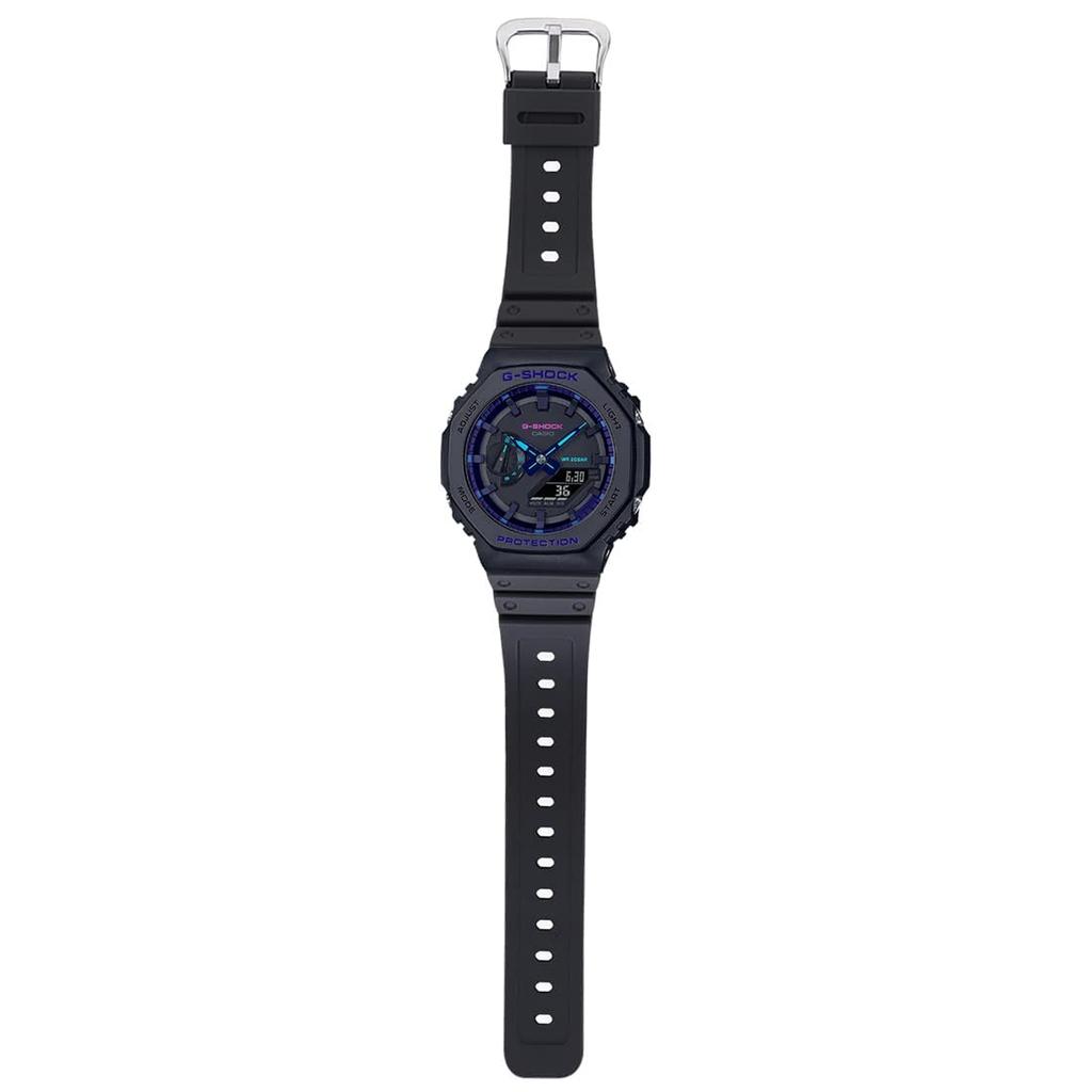 Casio G-Shock GA-2100VB-1A Analog Digital Watch Black Octagonal Quartz Men's