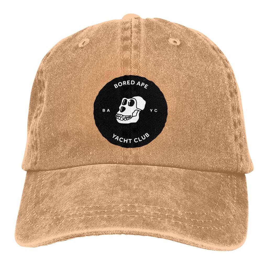 Bored Ape Yacht Club BAYC NFT Vícebarevná čepice Peaked WoUnisex's Cap Černé Osobní ochranné čepice hledí
