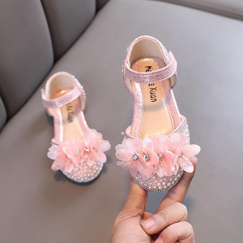 Spring-autumn new style ladylike baby girl girls' princess rhinestone flat shoes, leather shoes, dance performance shoes