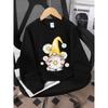 European Sizes Kids' Round-neck Hoodie - Gnome Daisy Bee Hat Garden Spring , Sportswear And Casual Wear, Soft And Comfortable