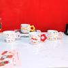 Birthday Souvenir Gift Cute Cartoon Mug Ceramic Cup Flower Handle