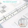 100Pcs A4 11 Holes Loose Leaf Plastic Punched Pockets Folders Documents Sheet Protectors Filing Transparent Folder Bag