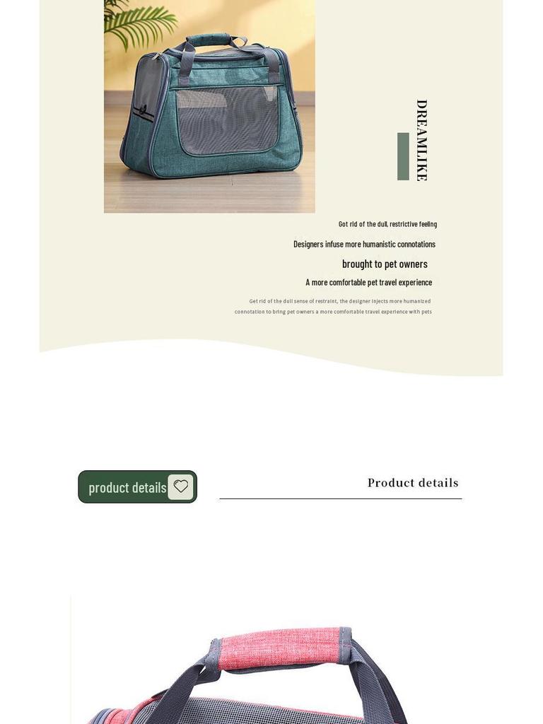 Portable Breathable Crossbody Cat Carrier: Lightweight, Fashionable Pet Travel Bag for Airline and Outdoor Use