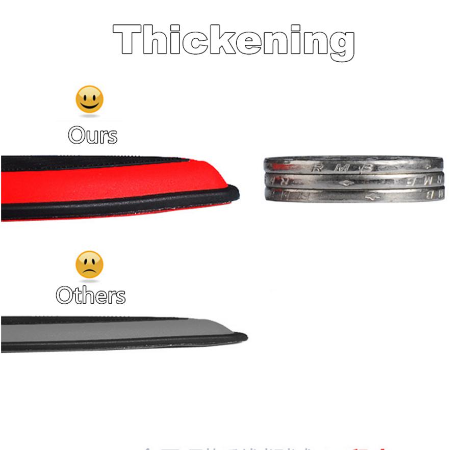 4PCS Carbon Fiber Color Universal Rubber Car Door Scuff Sill Cover Panel Step Protector Sport Style Bumper Corner Protector