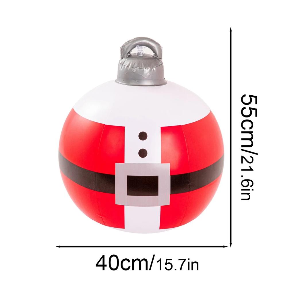 Giant Inflatable Christmas Ball Moose-Patterned Christmas Decoration Xmas Tree Ornament Decorated Ball Festival Party Supplies