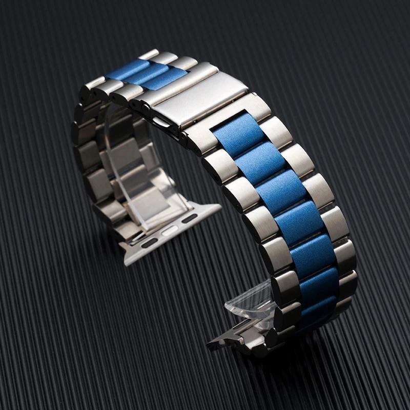 Stainless Steel Strap for Watch band 45mm 44mm Ultra 2 49mm 42mm-40mm-41mm-46mm Metal watchband series 10 9 8 7 6 5 4 3 se