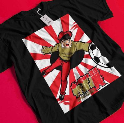 Captain Tsubasa T-Shirt Japanischer Anime Fußball Unisex Tee Fußball Manga T-Shirt BB221