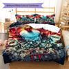 It Clown Horror Pattern Bedding Set Quilt Cover Pillowcase Home Decor Gift (1 * Duvet Cover + 2 * Pillowcase, Without Core)
