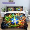 Brazil National Football Team2 Pattern Bedding Quilt Set  Home Decoration  Gift (1 * duvet cover + 2 * pillowcase  without core)