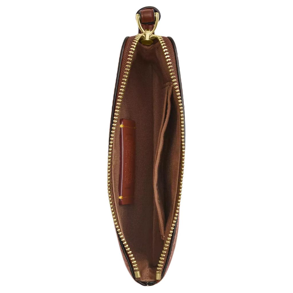 Coach X Peanuts Collaboration 16 Pattern Print Design Coated Canvas Clutch Bag Small Women Clutch Brown Multicolor CBS82-IMY3O