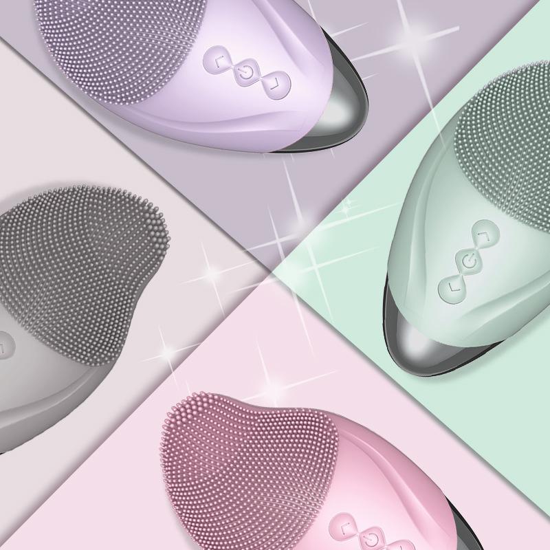 Ultrasonic Warm Facial Cleanser Brush - Silicone Pore Cleaner & Beauty Massager