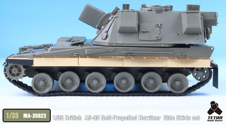 Tetra Model 1/35 Scale MA Series British 155mm Self-Propelled Gun AS-90 Side Skirts (for TR) Plastic Model Parts MA3523
