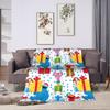Christmas Present Pattern Blanket S-Sesames Streets Warm Soft Plush Throw Blanket For Couch Sofa Bed Flannel Bedspread Bed Cover