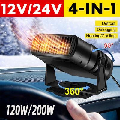 Riscaldatore montato su auto 12V/24V Riscaldatore per auto portatile elettrico di raffreddamento Ventola di riscaldamento Asciugatrice elettrica Parabrezza Disappannamento Disappannatore Sbrinatore