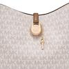 Michael Kors Mk Lyra Monogram Logo Charm Coated Canvas Tote Shoulder Bag Small Women Bags Vanilla-White Acorn-Brown 35F4G1YS5B-150