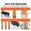 VEVOR 20 Pack Invisible Cable Railing Kit, T316 Stainless Steel 3.2mm Invisible Receiver and Swage Stud End for Cable Railing