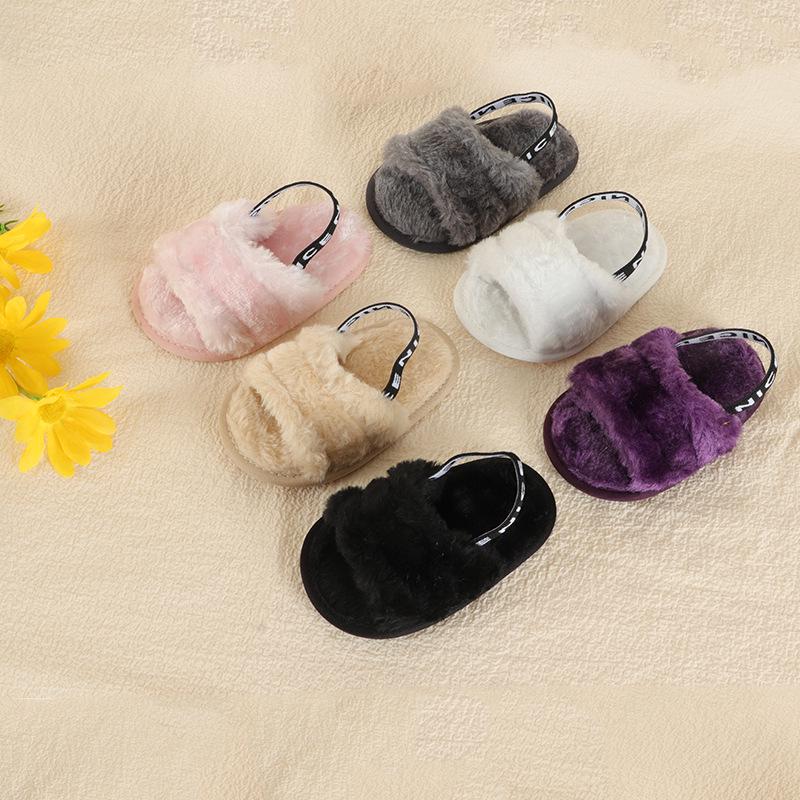 New Elastic Baby Sandals: Furry, Soft-Soled, Perfect for Spring/Summer Walking