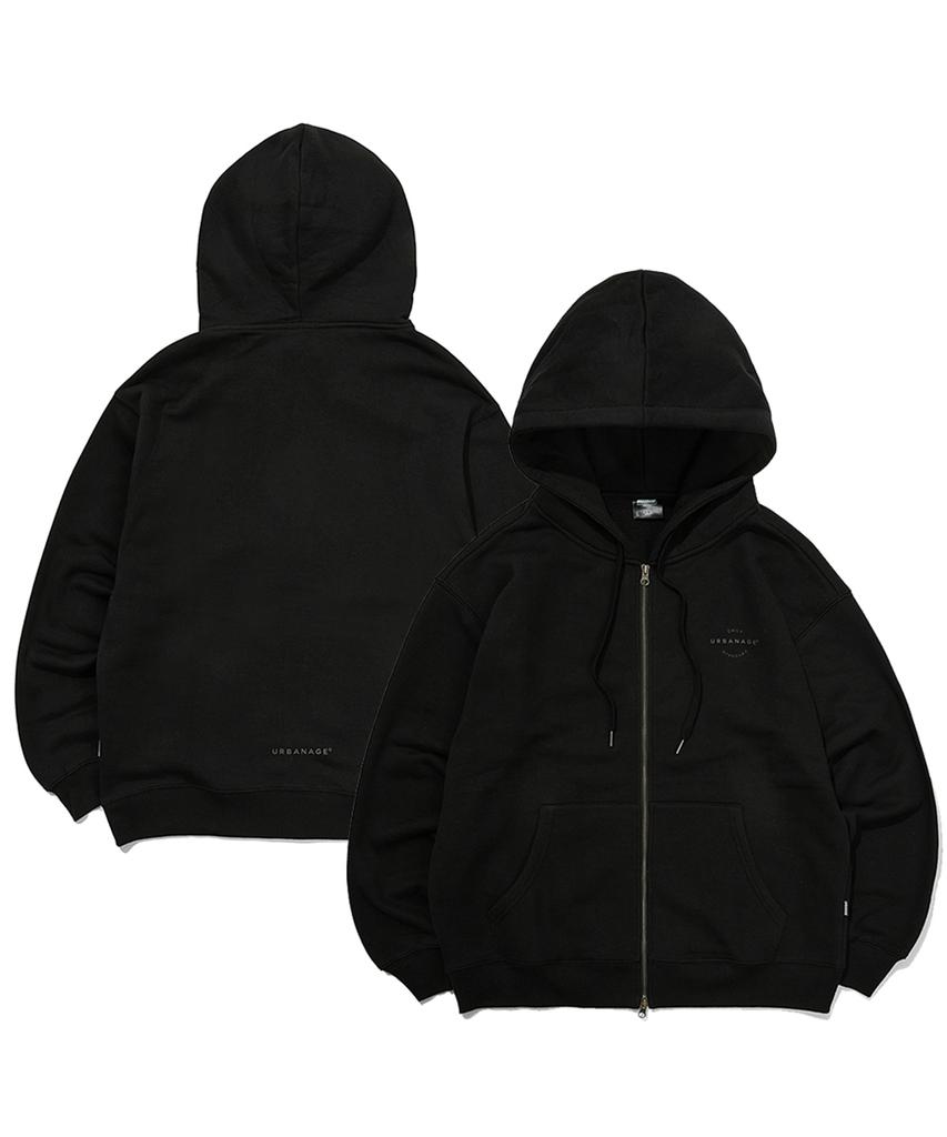 Urbanage Daily Standard Zip-Up Hoodie Black