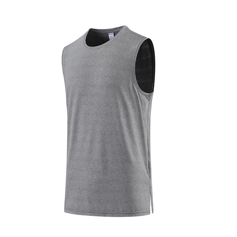 Men's Quick-Dry Sports Vest 2023: Summer Solid Color Round Neck for Running, Fitness & Basketball