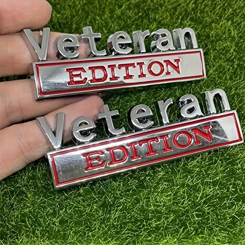 Veteran Edition Car Emblem Badge Decals for Truck Tailgate, Fit - Perfect Gift for Birthdays & Holidays, Sticker, Universal