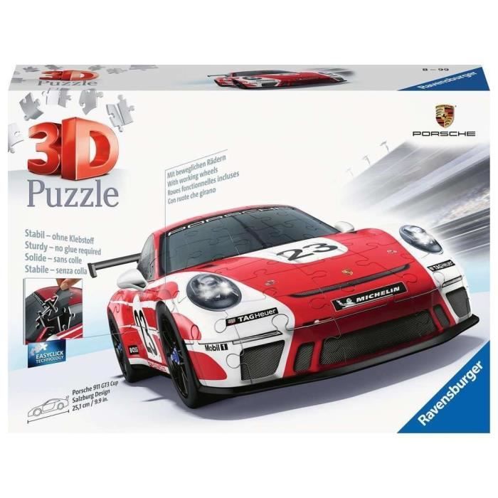 3D Puzzle Porsche 911 GT3 Cup Salzburg (with Grid)