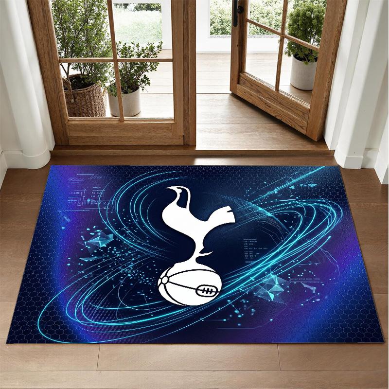 Tottenham Hotspur Tasarımlı Kristal Kadife Halı Yatak Odası Girişi İçin Yumuşak Dekoratif Mat