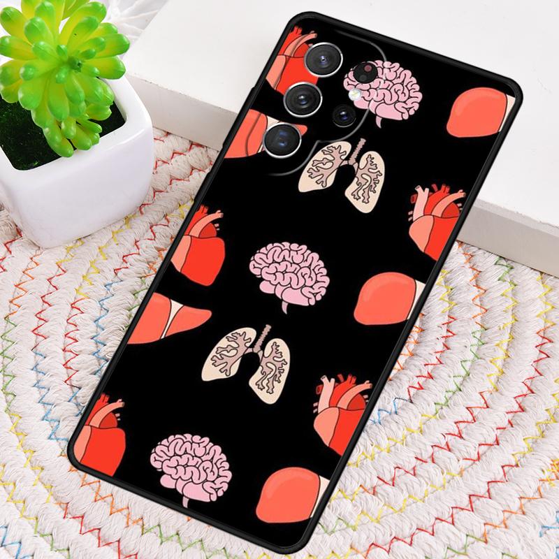 Human Organs Brain Silicone Phone Case For Samsung Galaxy Note 10 Pro S26 S25 S24 S23 S22 S21 Plus S25Ultra Capa Cover