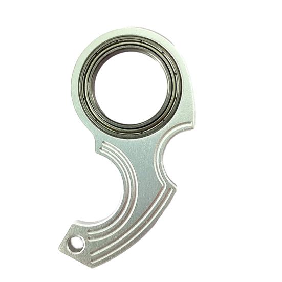 

Spinner Keychain Fidget Toy Aluminum Alloy Stress Relief Decompression Adults Teens Finger Flexibility Training Metal Portable Keychain серебряный