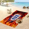 England Fußball Print Strandtuch Schnelltrocknend Super Saugfähig Weiches Badetuch für Schwimmen Strand Reisen Fan Souvenir Geschenk