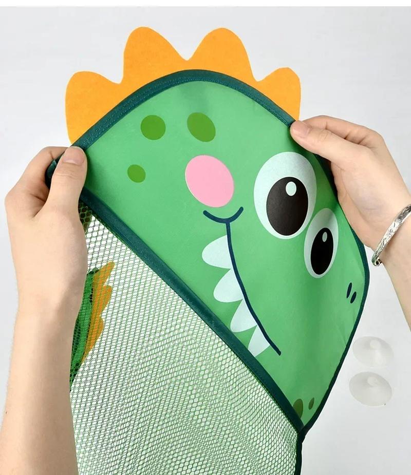 Organizer Kids Tidy Storage Suction Bathroom Bathtub Toys Hanging Bag Dinosaur Animal Baby Bath Toys Basket Mesh Bag Water Toys