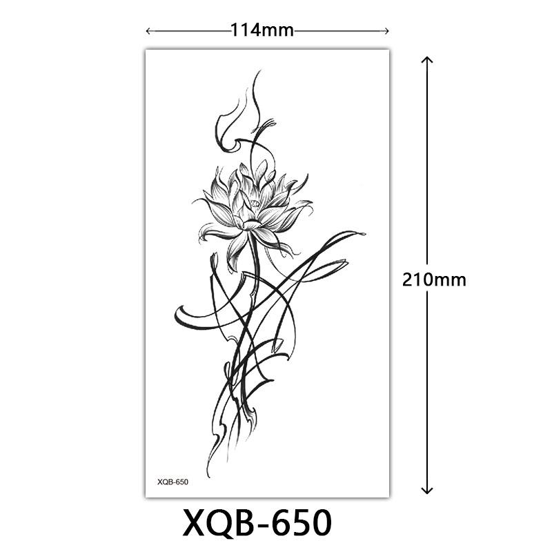 Small Full Arm Tattoo Sticker, Flower Letters, Plain Flower Tattoo Sticker Tattoo