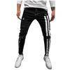 Men Striped Zipper Denim Hole  Vintage Wash Hip Hop Work Trousers Jeans Pants