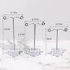 Metal Jewelry Display Stand Black Clear Acrylic Stud Earring Holder Hook Hanger Counter Case Jewelry Organizer Bouches Ornament
