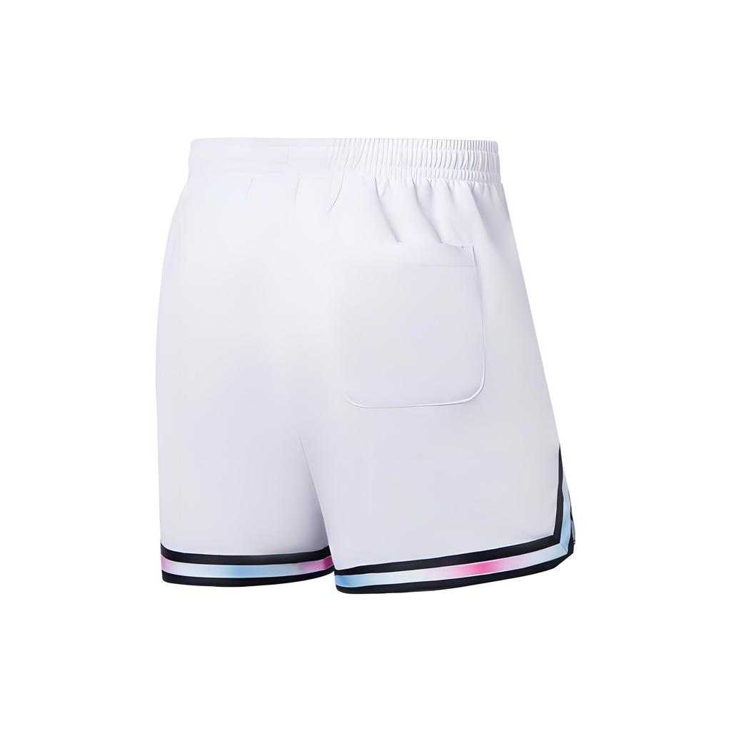 Li-Ning SS22 Basketball Series Striped Sports Shorts Butler No. 22 Men Bottoms White AAPS051-2