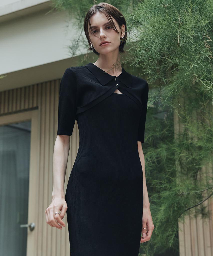 Zero Street [Set] Lezero Luna Bolero Knit & Dress / Black