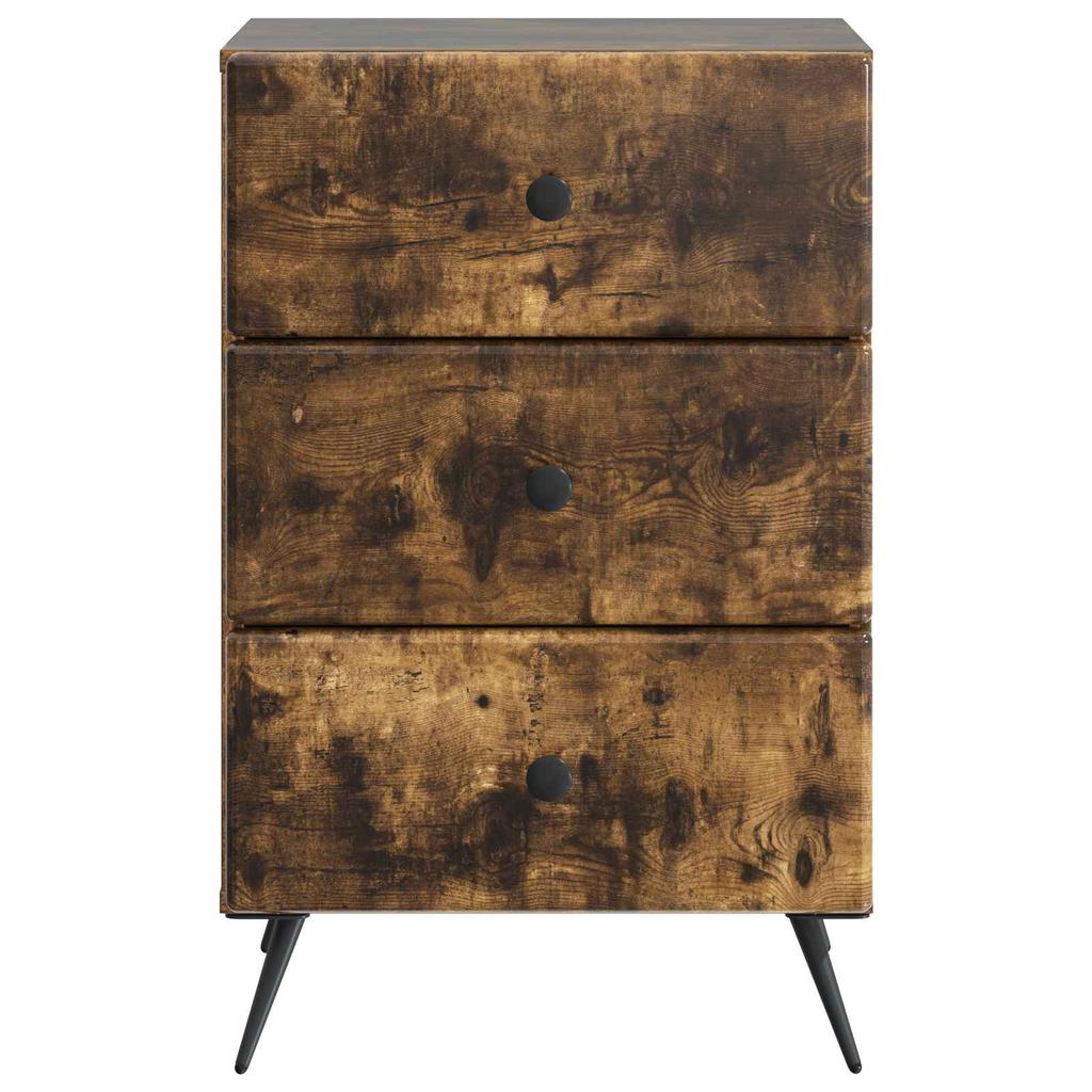 Nightstand Smoked Oak 43 x 41 x 66.5 cm Particleboard