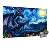 Dragon In Starry Night Magic Party Game Mat Durable Rubber for MTG&TCG Games 35X60cm Mouse Pad Offices Desk Mats Friendly Design