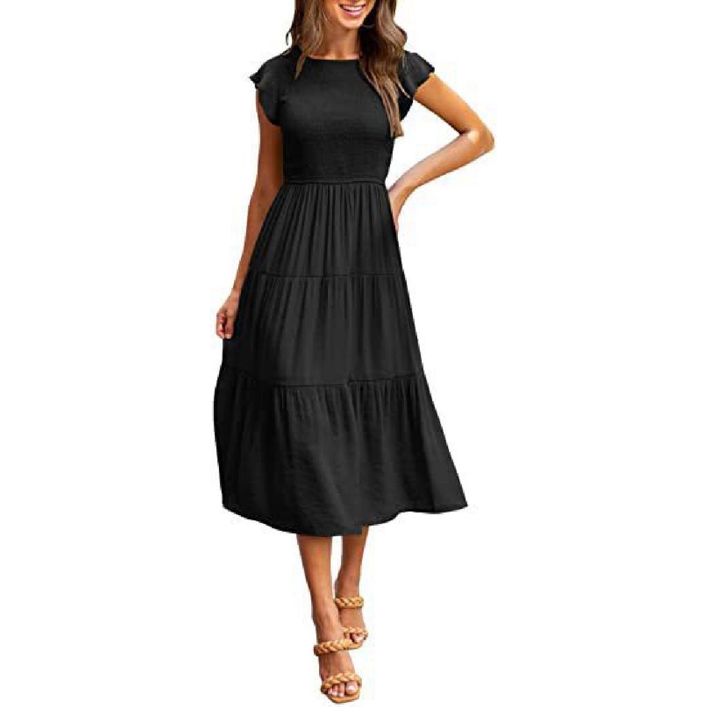 New Year Summer Vacation Beach Music Festival Commuting Work Comfortable Sexy Elegant Women'S Fashion Printed Dress
