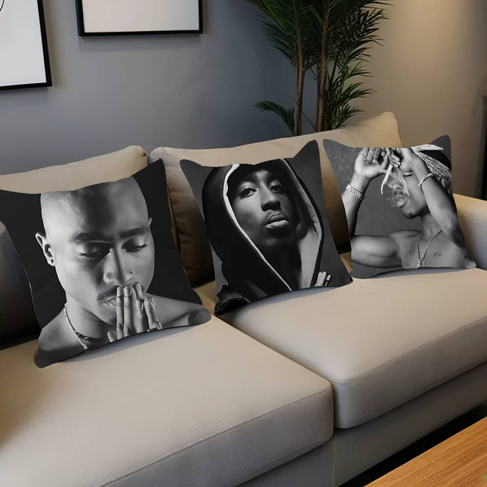 Rapper 2Pac Tupac Amaru Shakur Cushion Cover Decorative Pillow Sofa Home Decor Case Pillow Cases
