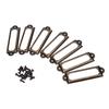 50 X Frame Drawer Box Case Cabinet Card Label Holders 60X17Mm Antique Brass,