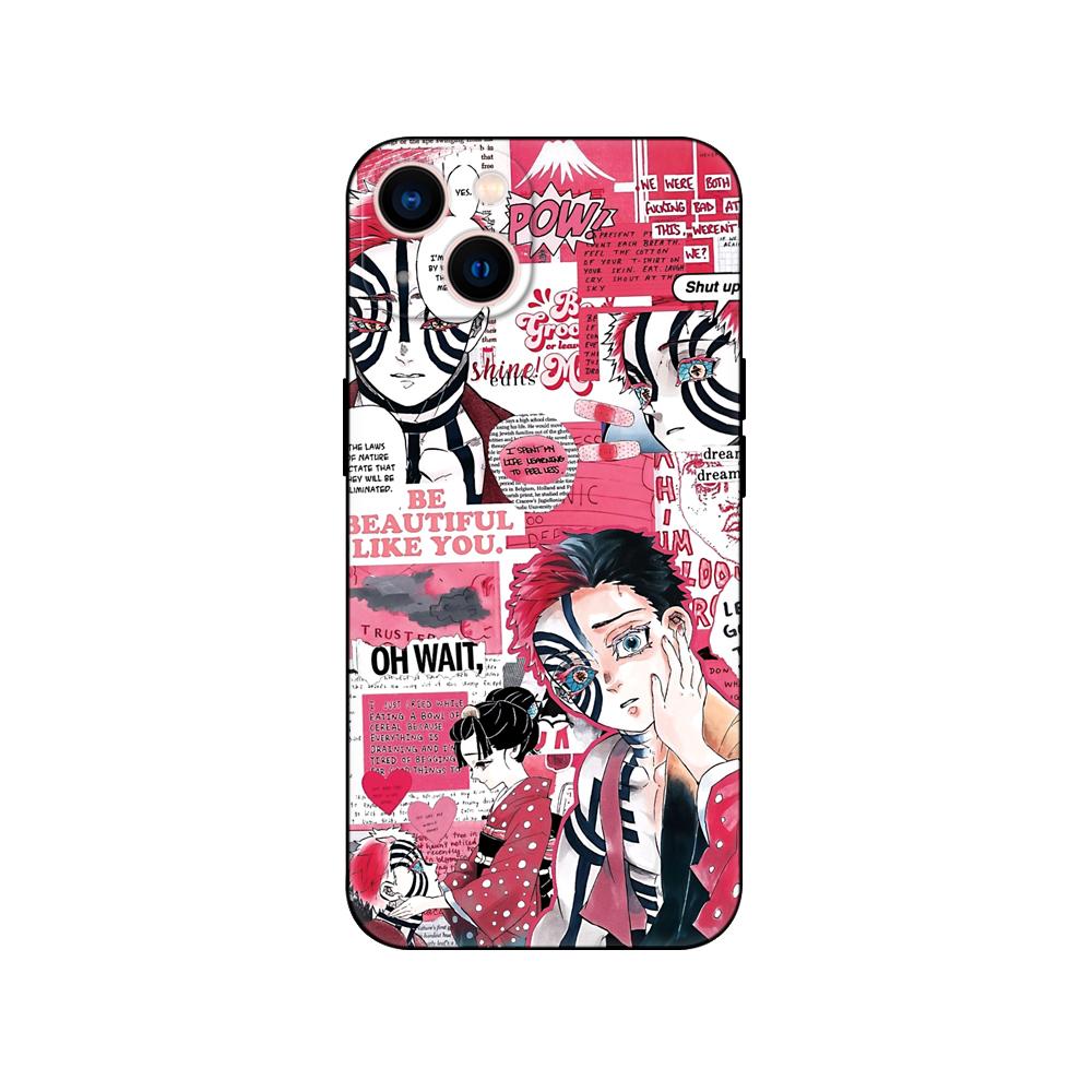 Black Tpu Case For Samsung Galaxy M53 M13 M62 A12 A22 A32 A42 A52 A72 4g 5g A20S Back Cover Demon Slayer Kimetsu Anime