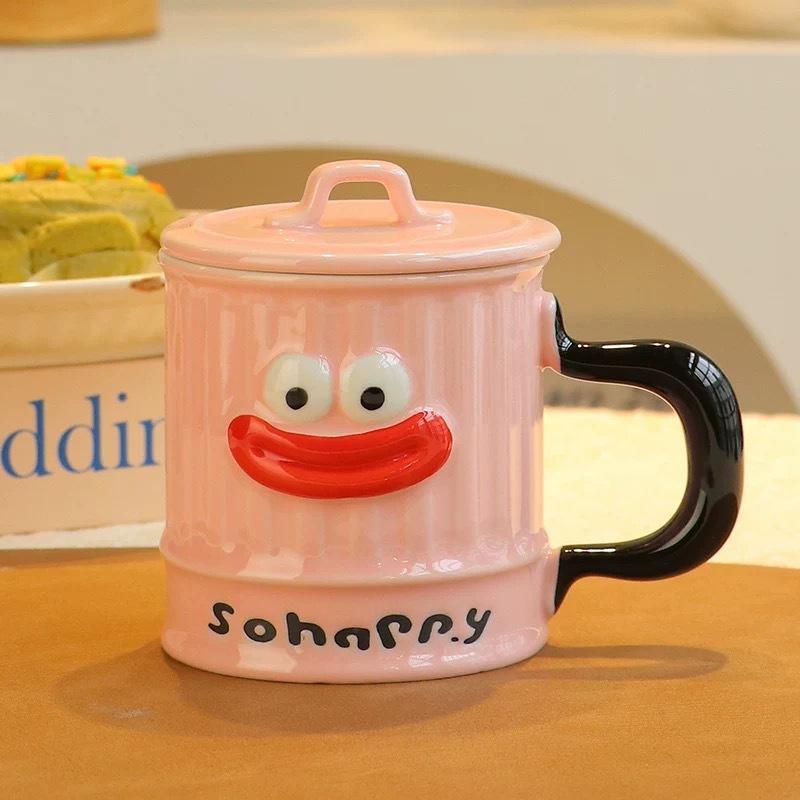 Weird Ugly Funny Ceramic Water Cup Cute Girl Mug Coffee Cup Breakfast Oatmeal Cup