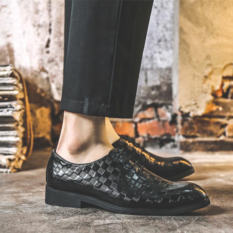 Fashion Groom's Wedding Leather Shoes Retro British Style Casual Party Outdoor Trendy Streets Black Brown Plus Size Shoes Adult Suit