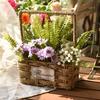 Pastorale Scandinavische Geweven Bloemmand Handtas voor Droogbloemenarrangement en Succulentenpot
