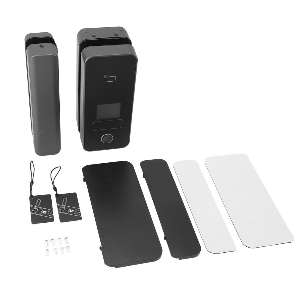 Electronic Glass Door Safety Lock Professional Large Color Screen Glass Door Fingerprint Lock with Keys for Single