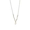 Sparkling Zirconium Wave Pearl Pendant Necklace Women's Light Luxury Collarbone Chain Popular Match