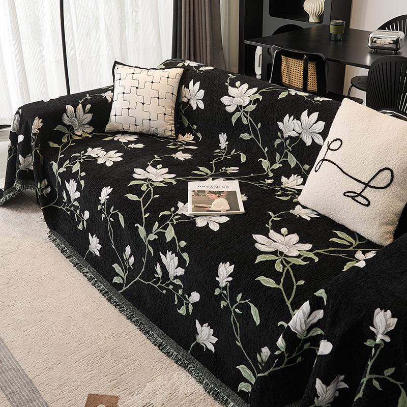 1pc Sofa Cover, Universal Sofa Slipcover For All Seasons, Non-slip Sofa Cover Blanket, Sofa Cushion Protective Cover, Suitable F
