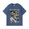 275 GSM Washed T-shirts 100% Cotton One Piece V48 Luffy Lucci Print Unisex Heavy Cotton T Shirt
